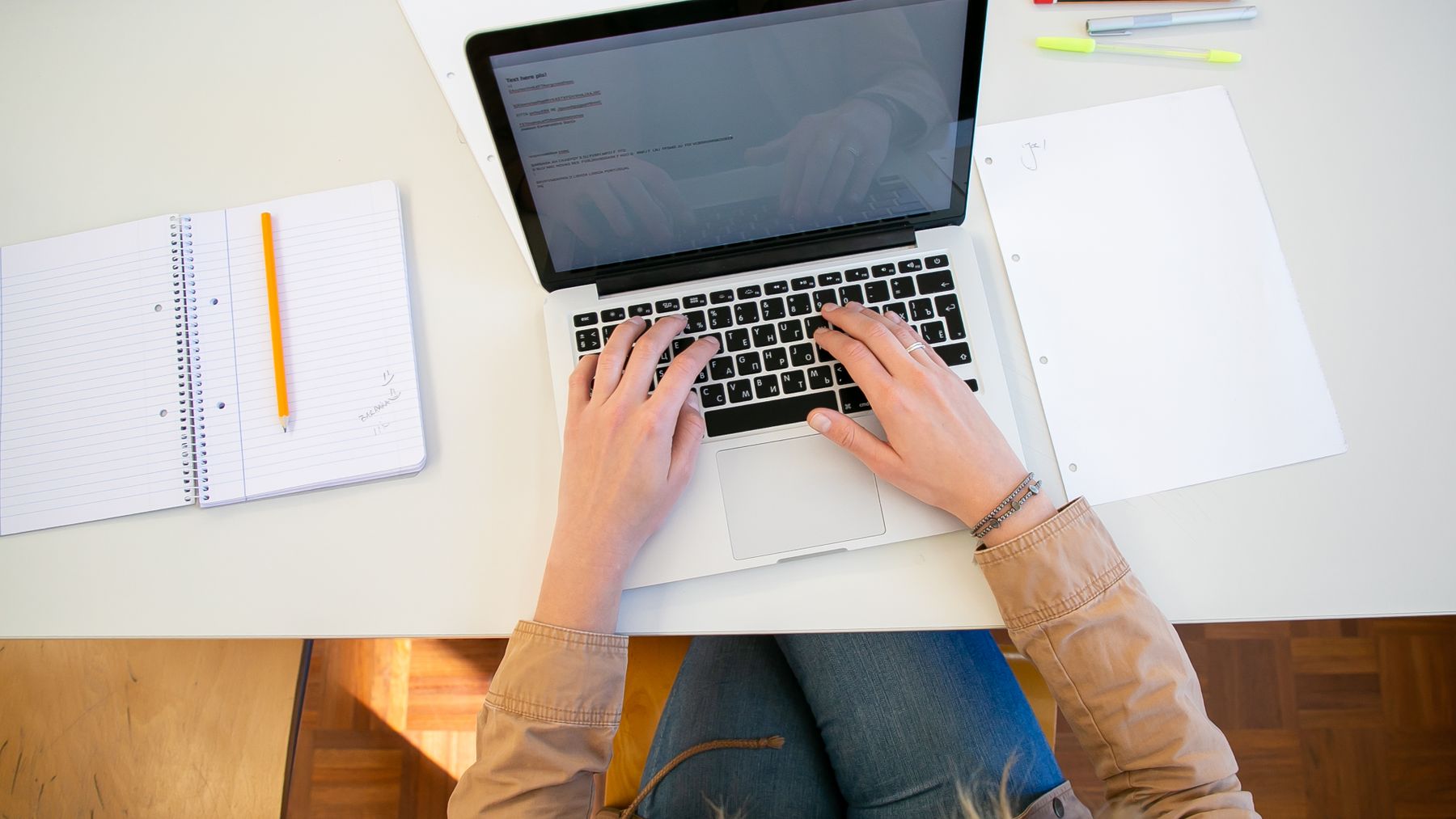 A student reviews documents and next steps after receiving a university offer