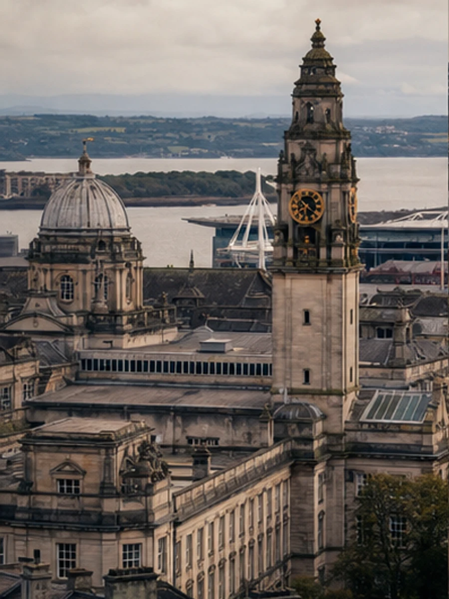 Cardiff city skyline